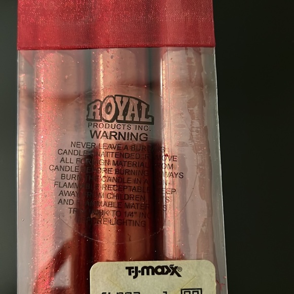 Set of 6 Red Candle Sticks - Picture 4 of 5